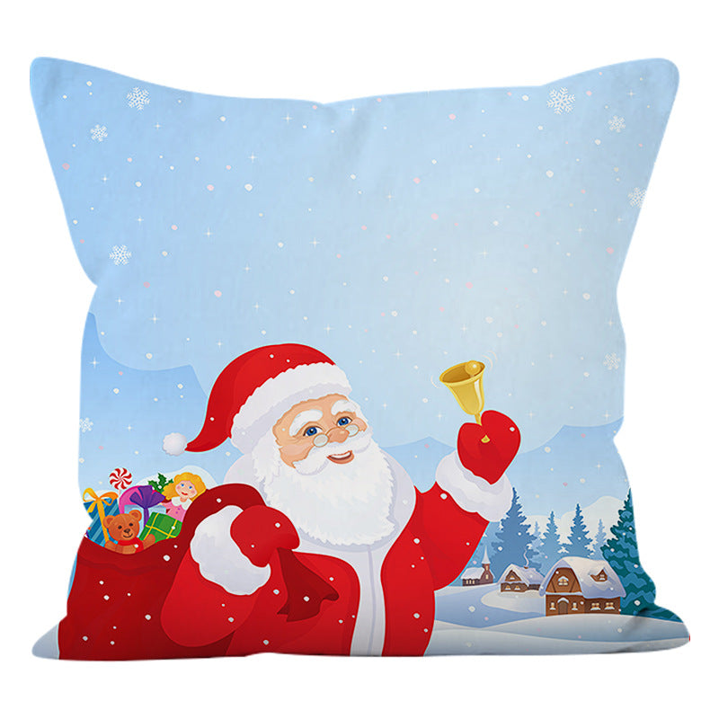 Christmas sofa decoration pillow cover super soft Santa Claus snowman pillowcase holiday cushion