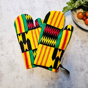 Set of 2 Oven Gloves | African Print 100% Cotton Fabric