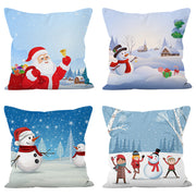 Christmas sofa decoration pillow cover super soft Santa Claus snowman pillowcase holiday cushion