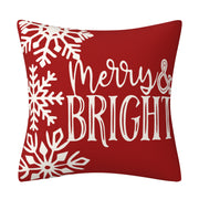 Christmas Snowman Pillow Cover, Big Red Snowman Printed Cushion Cover, Decorative Sofa Cover, Home Furnishings