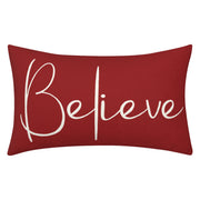 Christmas Decorative Pillowcase 2-piece Set Merry Christmas Sofa Cushion Cover Believe Waist Pillow Cover