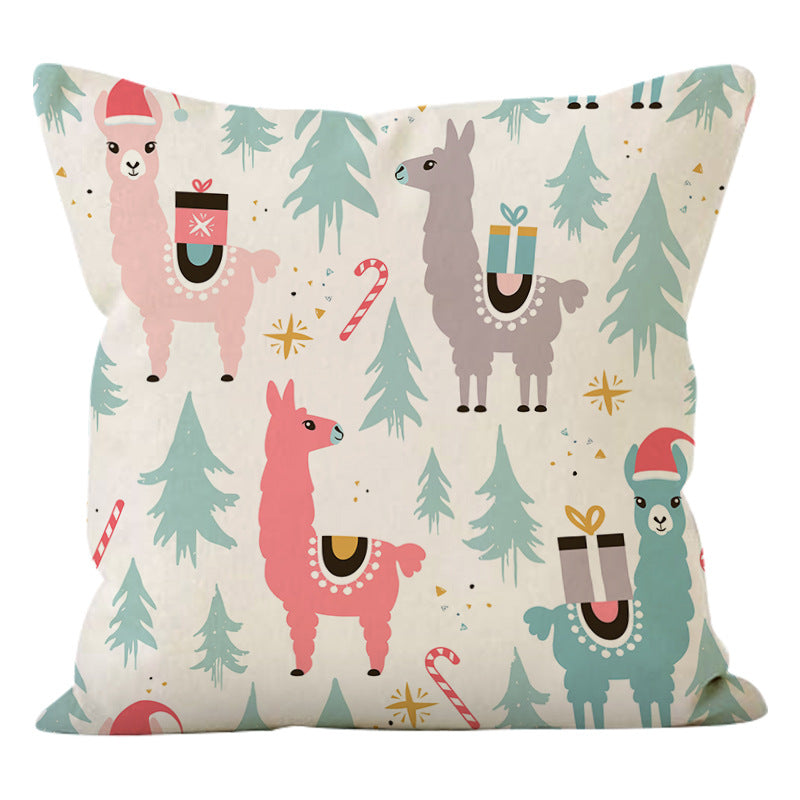 Nutcracker print pillow cover Christmas living room sofa decoration pillowcase holiday cushion cover