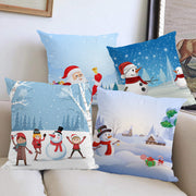 Christmas sofa decoration pillow cover super soft Santa Claus snowman pillowcase holiday cushion