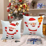 Santa Claus printed pillow cover for home sofa super soft pillowcase holiday party decoration cushion