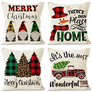 Christmas dwarf pillow cover home living room decoration pillowcase linen printed cushion cover