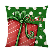 Christmas Pillow Cover Linen Printed Living Room Home Sofa Cushion Cover