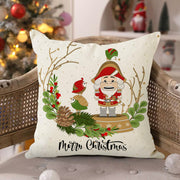 Nutcracker print pillow cover Christmas living room sofa decoration pillowcase holiday cushion cover