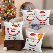 Santa Claus printed pillow cover for home sofa super soft pillowcase holiday party decoration cushion