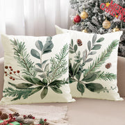 Christmas Pillow Cover Linen Pinecone Printed Cushion Cover Home Sofa Decoration