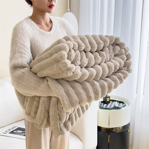 Rabbit plush blanket